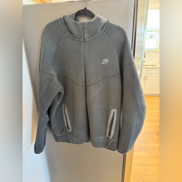 Nike Other - Nike Men Charcoal Gray Full-Zip Bomber Hoodie Jacket